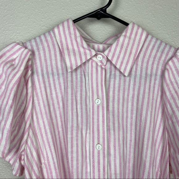 Alexis x Target Pink & White candy striper Pinstripe Dress NWT - Picture 8 of 9